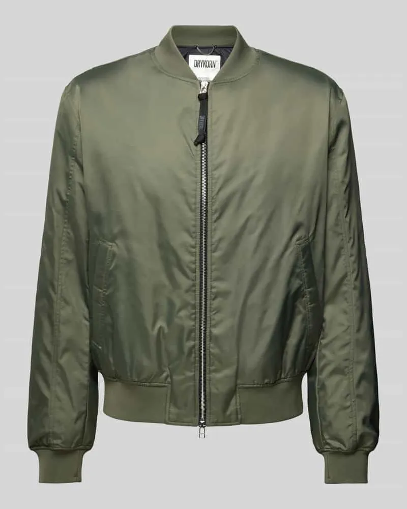 Drykorn Bomberjacke mit Zweiwege-Reißverschluss Modell 'NIMBEK Oliv