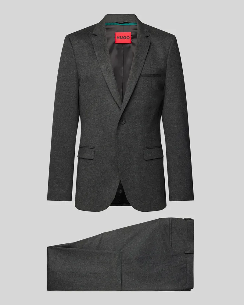 HUGO BOSS Slim Fit Anzug mit Pattentaschen Modell 'Arti/Hesten Anthrazit