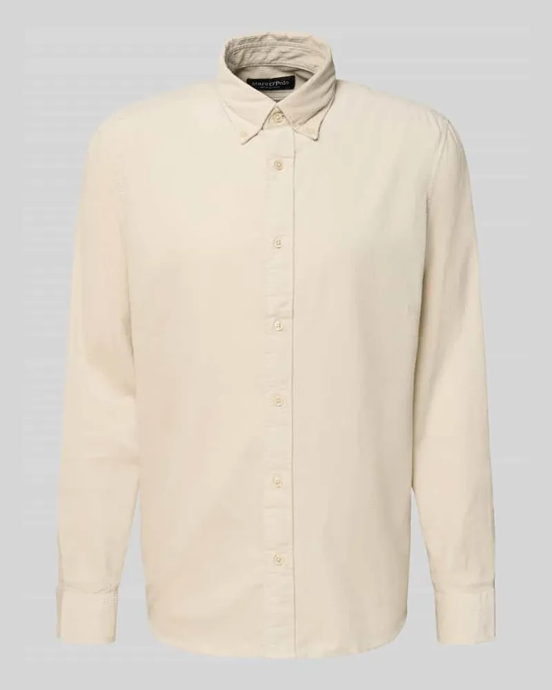Marc O'Polo Regular Fit Freizeithemd aus reiner Baumwolle Beige