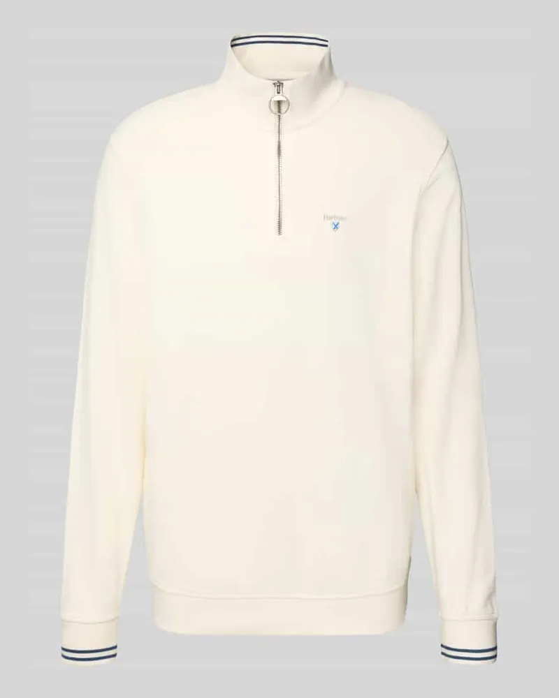 Barbour Slim Fit Sweatshirt aus reiner Baumwolle Modell 'ROSFORD Sand