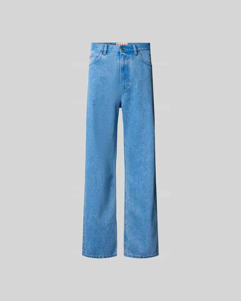 Marni Wide Fit Jeans im 5-Pocket-Design Hellblau