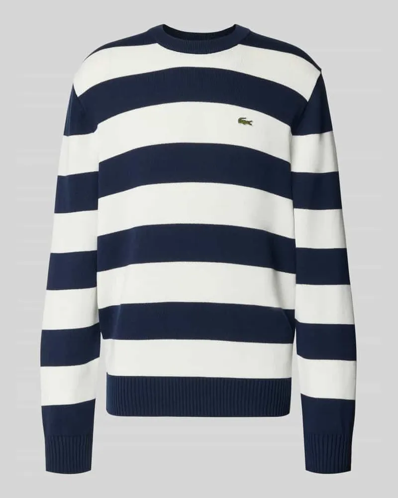 Lacoste Regular Fit Pullover aus reiner Baumwolle Marine