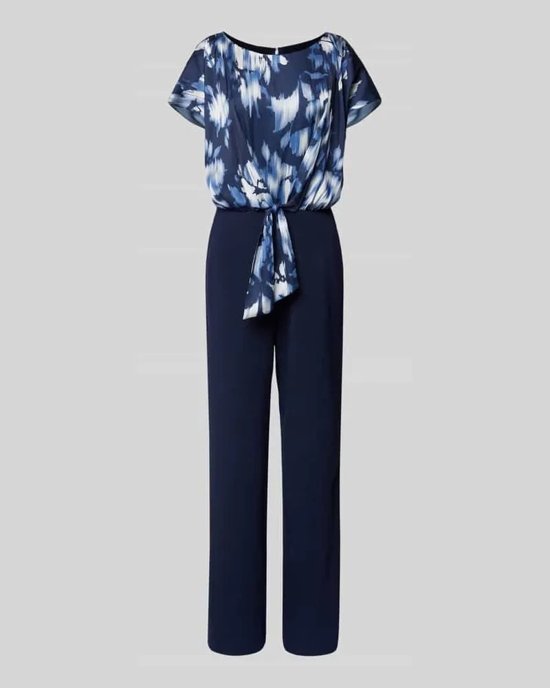 Swing Jumpsuit mit Knotendetail Marine