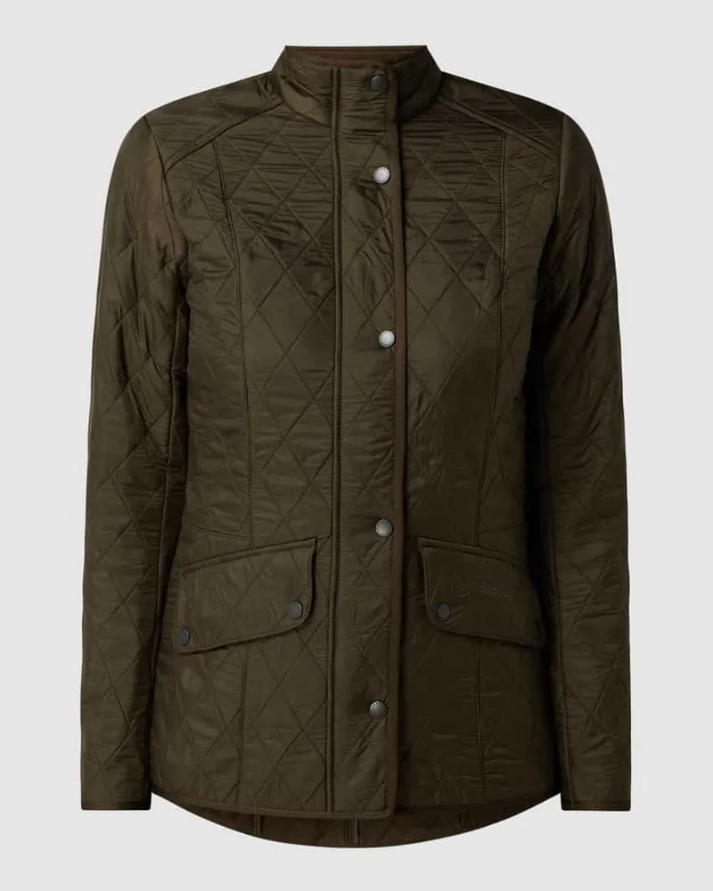 Barbour Steppjacke mit Fleecefutter Modell 'Cavalry Oliv