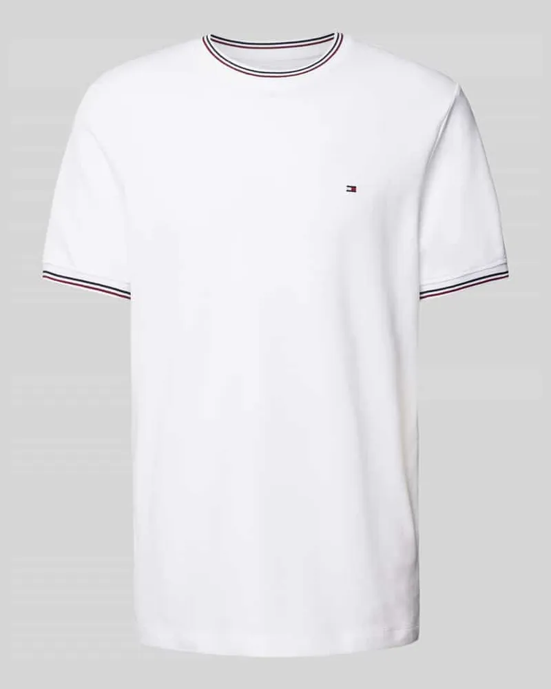 Tommy Hilfiger T-Shirt mit Label-Stitching Weiss