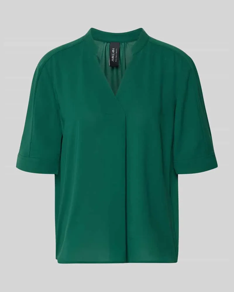 Marc Cain Regular Fit Bluse mit V-Ausschnitt Gruen