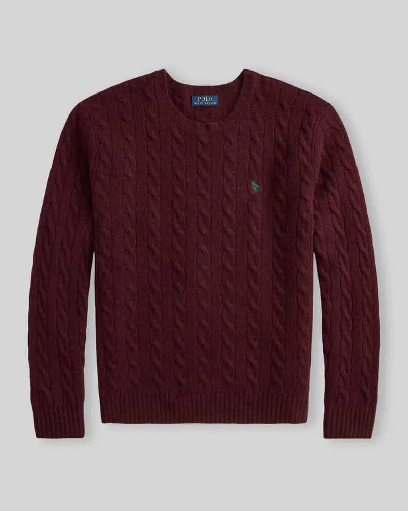 Ralph Lauren Regular Fit Pullover aus Woll-Kaschmir-Mix Bordeaux