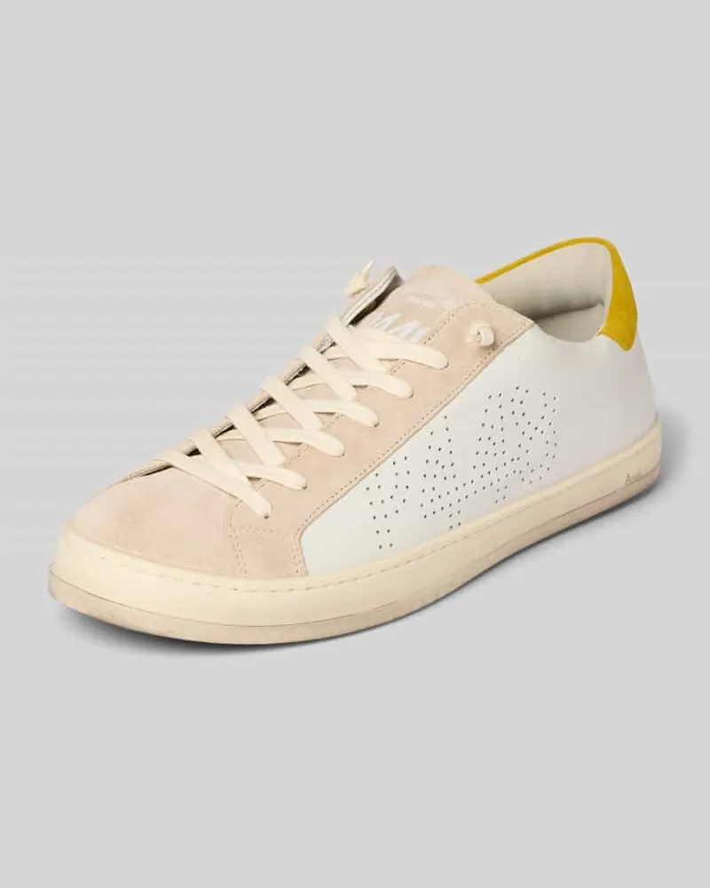 P448 Sneaker mit Schnürverschluss Modell 'JOHN Weiss