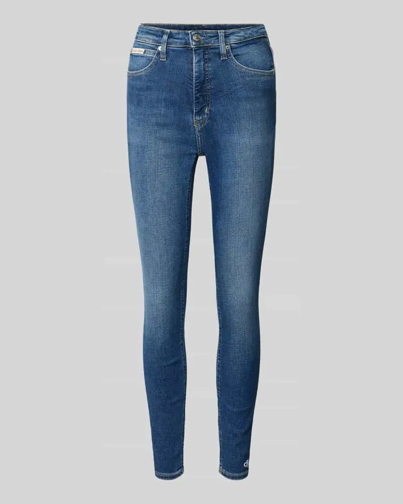 Calvin Klein Super Skinny Fit Jeans im 5-Pocket-Design Jeansblau