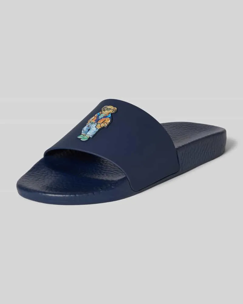 Ralph Lauren Badeschuhe mit Polo Bear-Applikation Marine