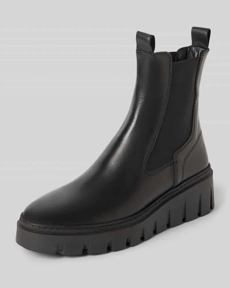 Tamaris Chelseas aus echtem Rindsleder Black