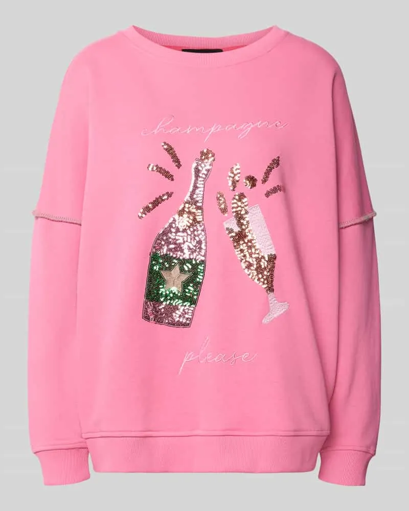 Miss Goodlife Oversized Sweatshirt aus reiner Baumwolle Hellrosa