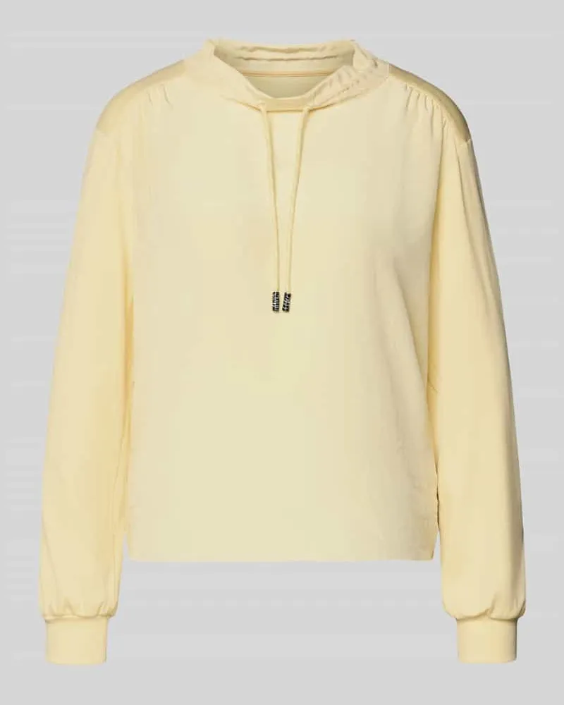 Marc Cain Longsleeve mit Rundhalsausschnitt Hellgelb