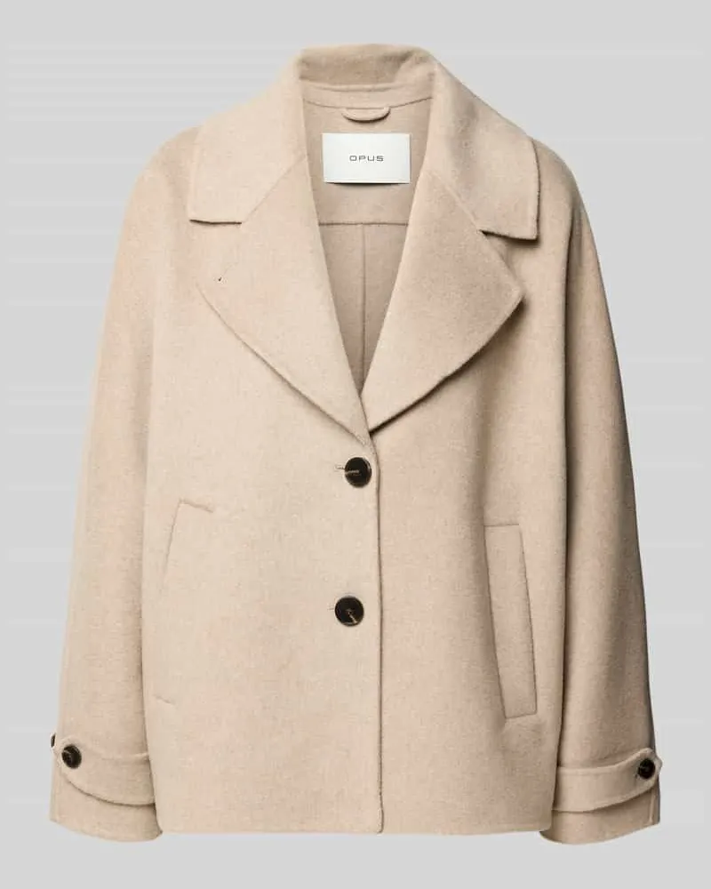 OPUS Loose Fit Blouson aus Woll-Mix Modell 'Helaia Beige