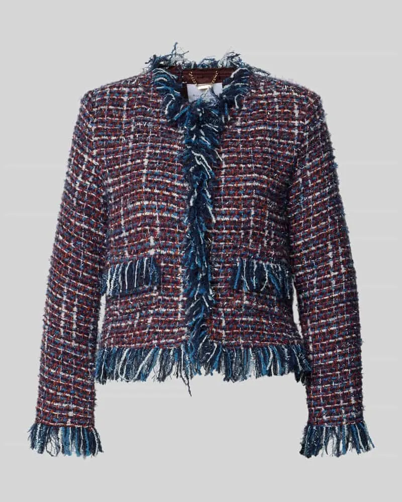 Rich&Royal Regular Fit Blazer mit Fransen Marine