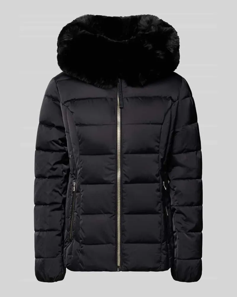 khujo Steppjacke mit Kunstfell und Reißverschluss Modell 'DANIDA Black