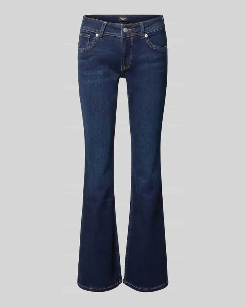 Pepe Jeans Slim Fit Bootcut Jeans aus Baumwoll-Mix Modell 'PIMLICO Dunkelblau