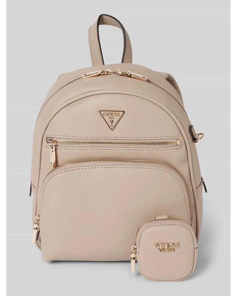 Guess Rucksack mit Label-Applikation Modell 'POWER PLAY Taupe