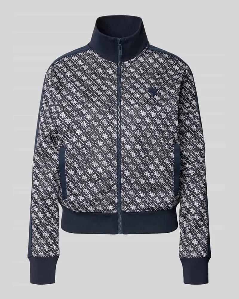 Guess Sweatjacke mit Stehkragen Modell 'MAYA Blau