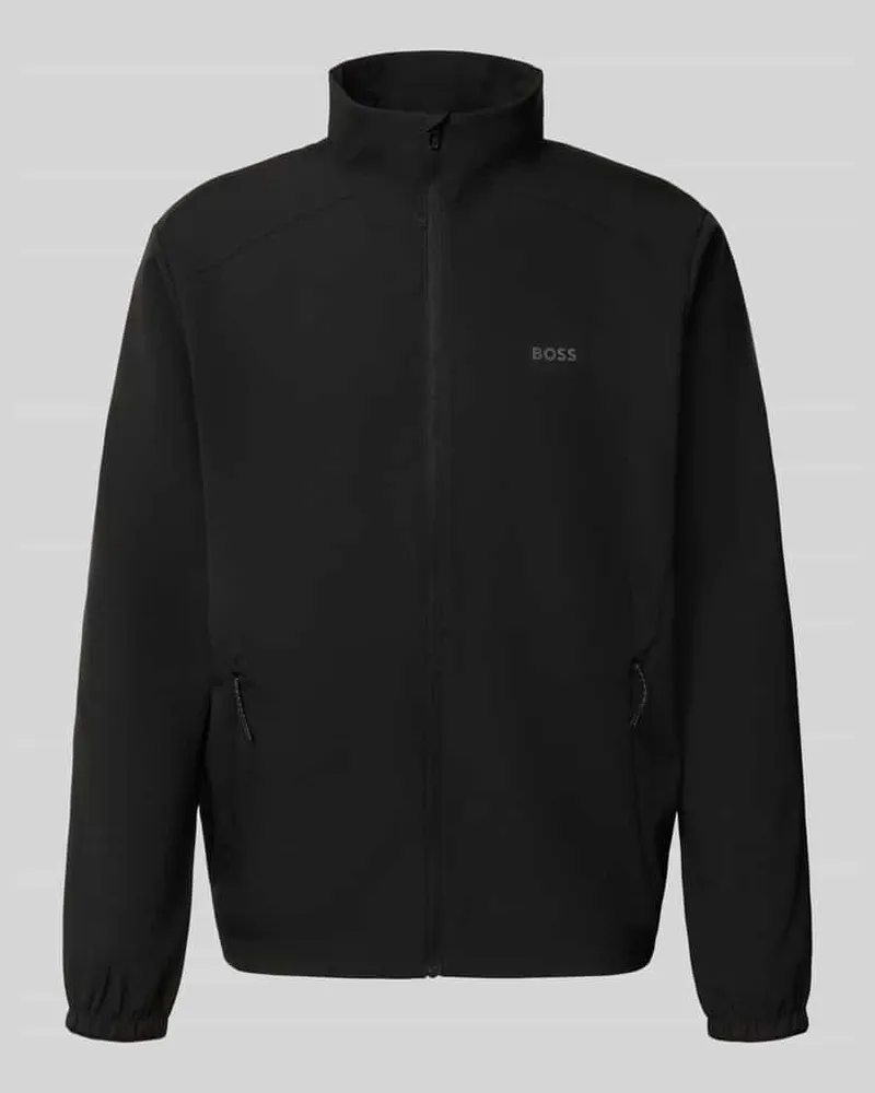 HUGO BOSS Regular Fit Sweatjacke mit Reißverschlusstaschen Modell 'CRUISELITE Black