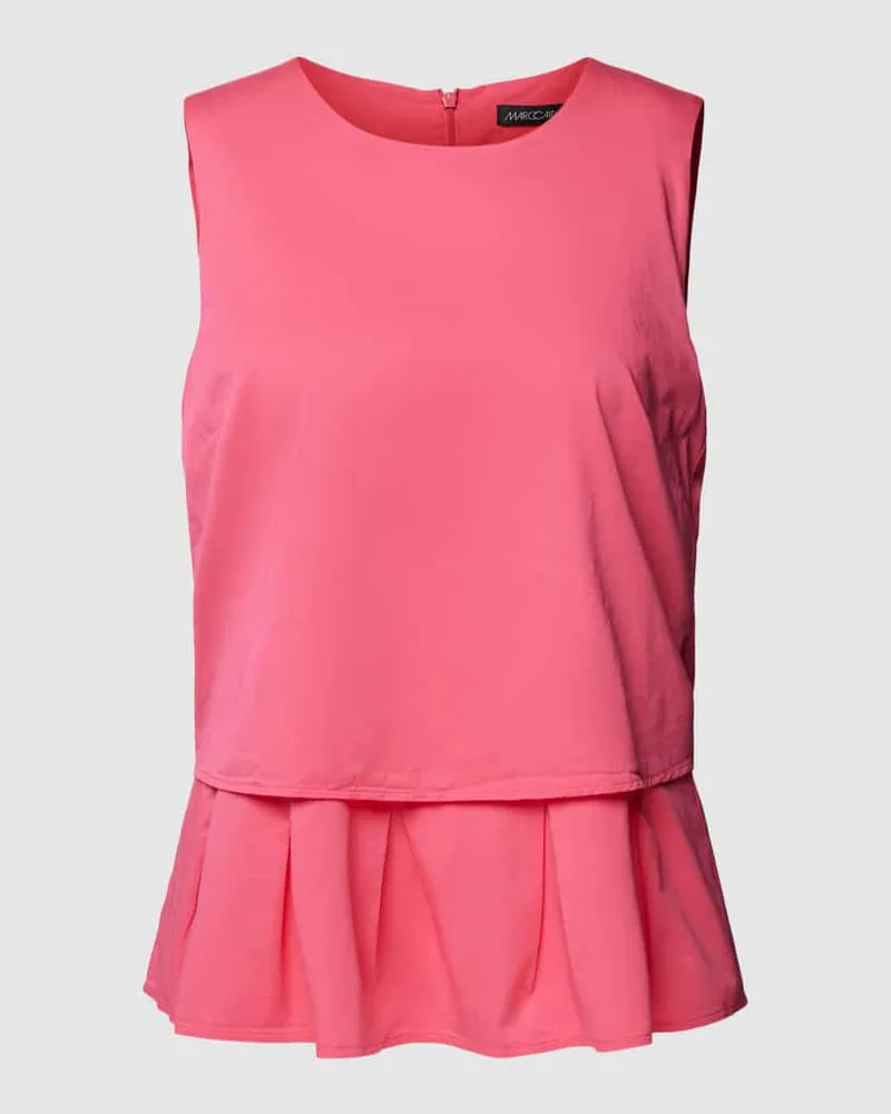 Marc Cain Blusentop mit ausgestellter Rockpartie Pink