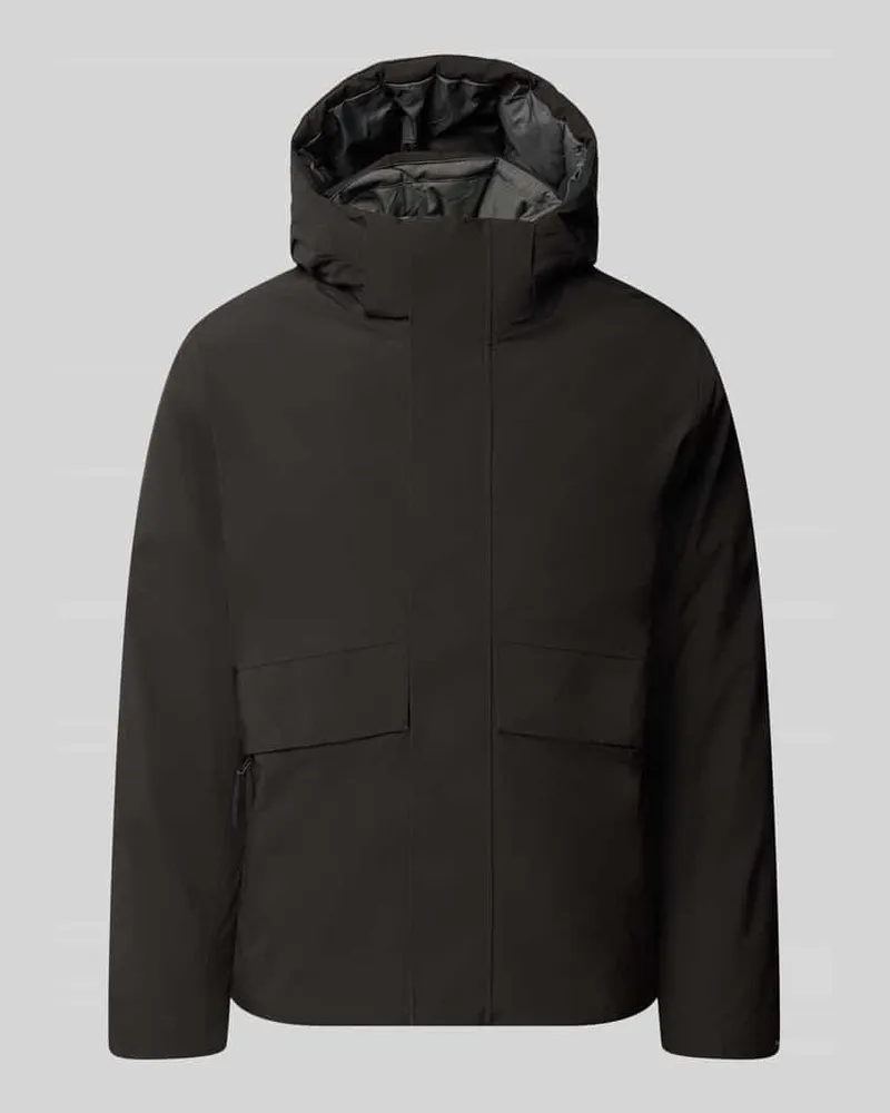 Jack & Jones Jacke mit Kapuze und Pattentaschen Modell 'LAMOON Black