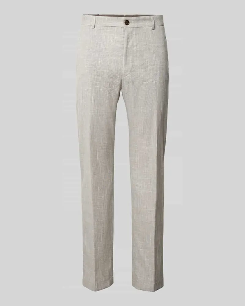 JOOP! Regular Fit Anzughose aus Baumwoll-Woll-Mix mit Leinen-Anteil Modell 'Hank Beige