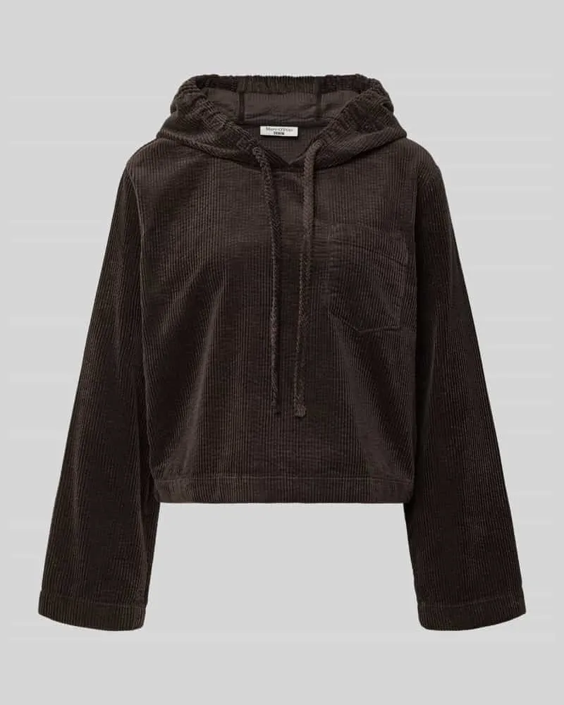 Marc O'Polo Oversized Hoodie aus reiner Baumwolle Dunkelbraun