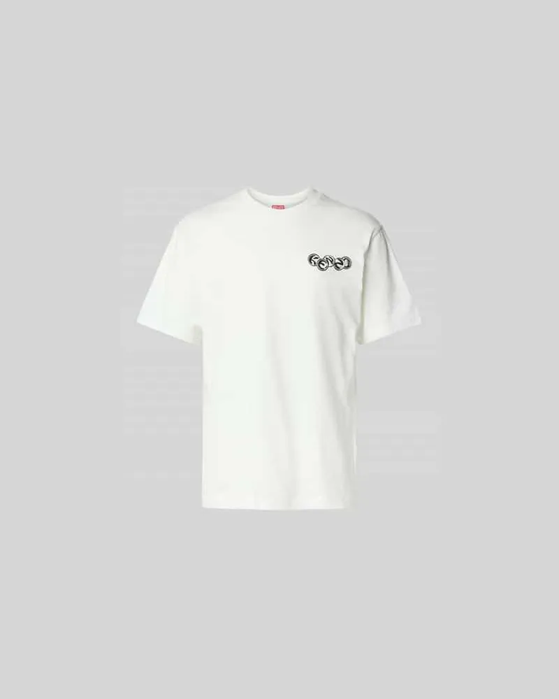 Kenzo Regular Fit T-Shirt mit Logo-Print Offwhite