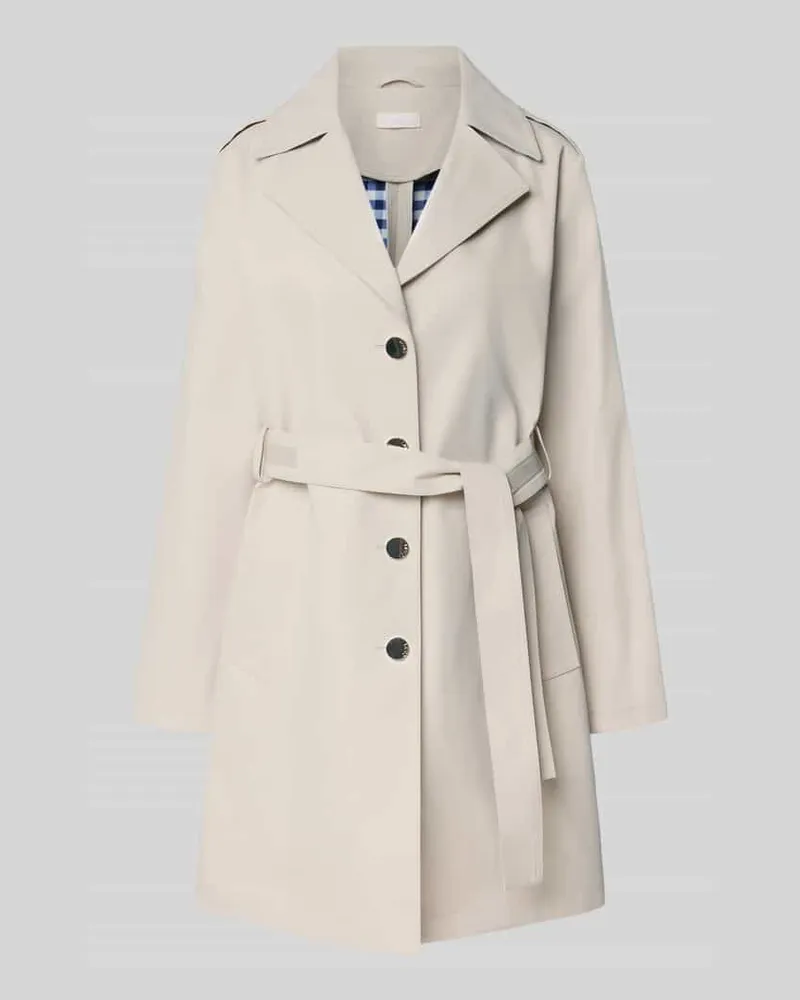 Liu Jo Trenchcoat mit Reverskragen und Bindegürtel Ecru