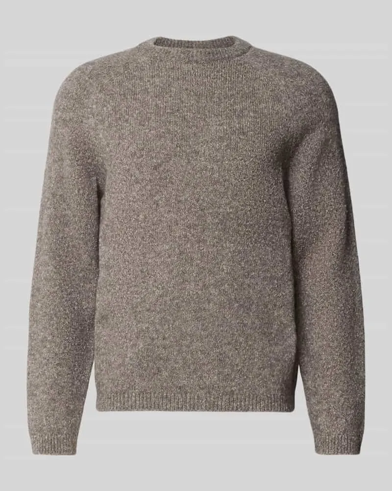 Closed Regular Fit Pullover mit Woll-Anteil Mittelgrau