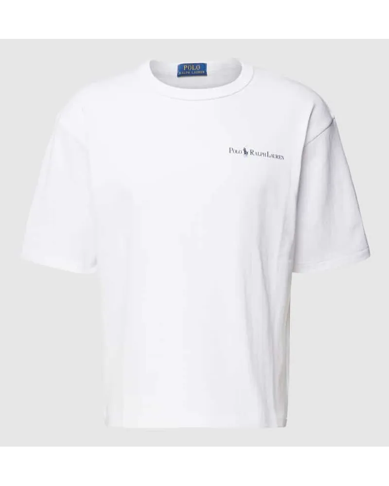 Ralph Lauren T-Shirt mit überschnittenen Schultern Weiss