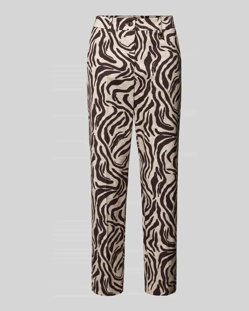 JOOP! Stoffhose mit Animal-Print Beige