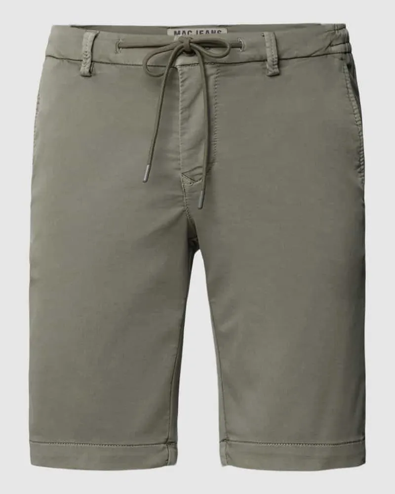 MAC Jeans Regular Fit Shorts mit Tunnelzug Khaki