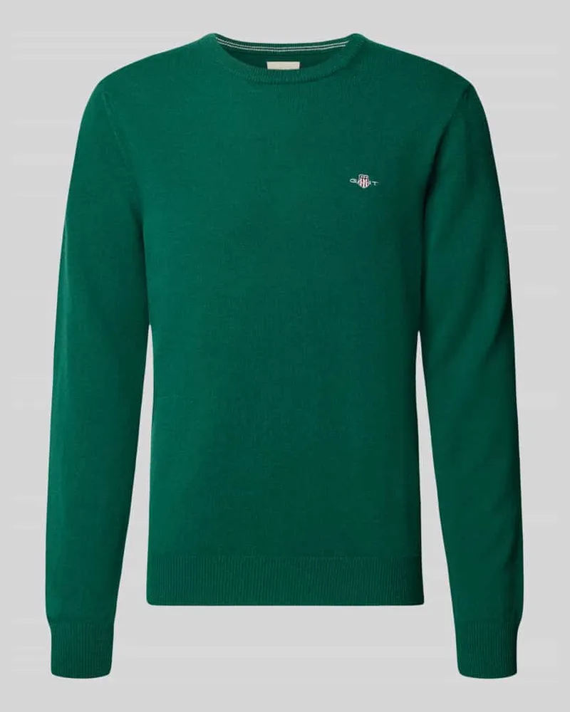 Gant Regular Fit Pullover aus reiner Wolle Bottle