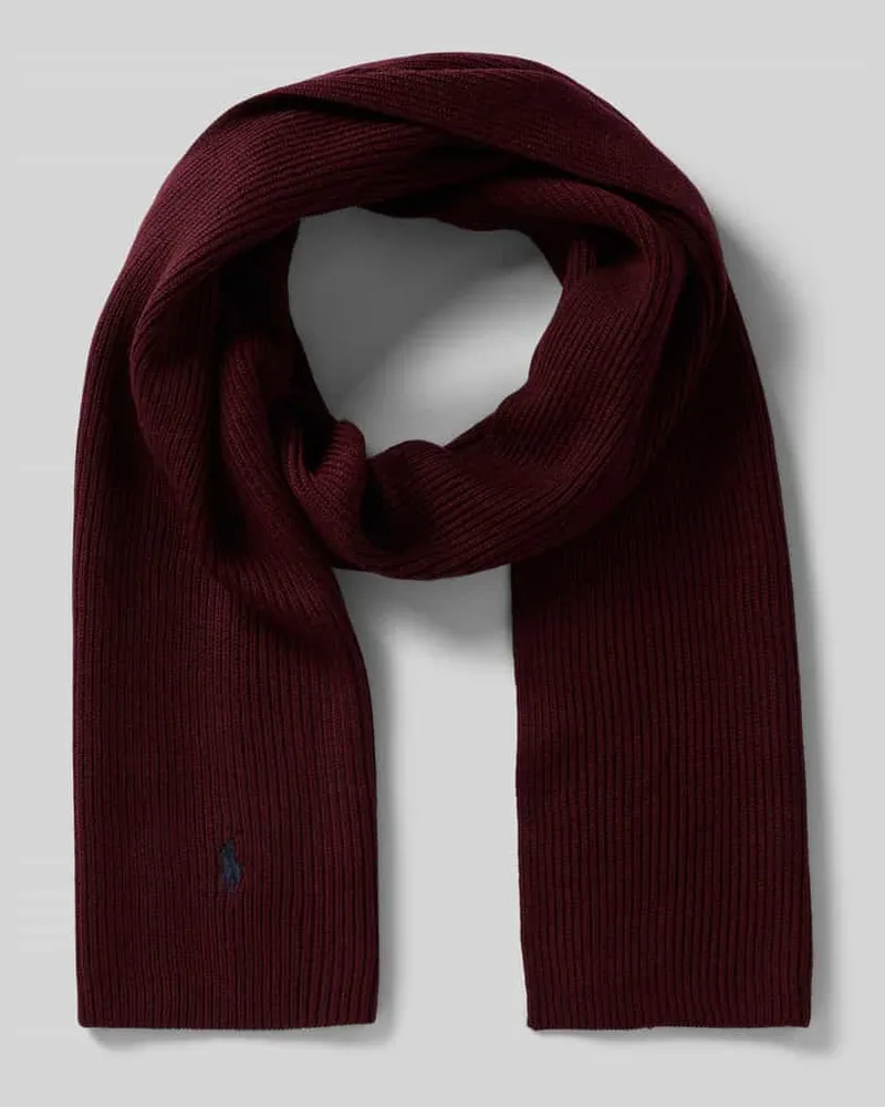 Ralph Lauren Schal mit Label-Stitching Bordeaux