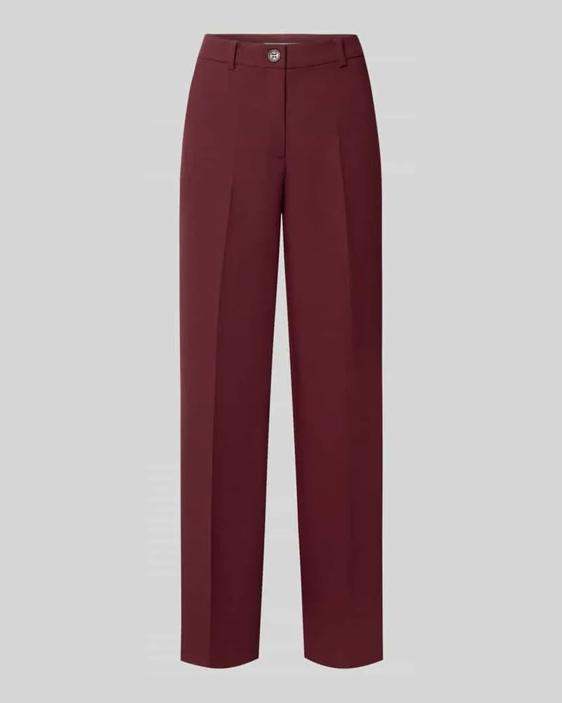 More & More Hose mit Bügelfalten und Eingrifftaschen Bordeaux