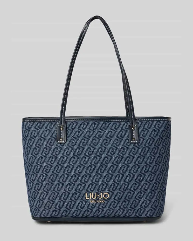 Liu Jo Tote Bag mit Logo-Detail Modell 'Evrim Dunkelblau