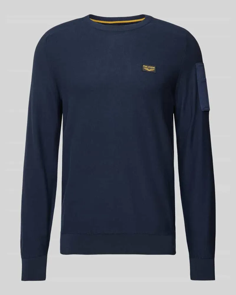 PME Legend Strickpullover mit Label-Detail Marine
