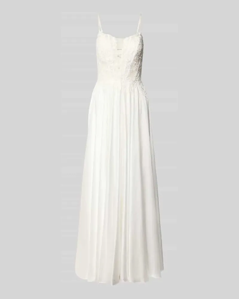 Mascara Regular Fit Brautkleid in semitransparentem Design Weiss