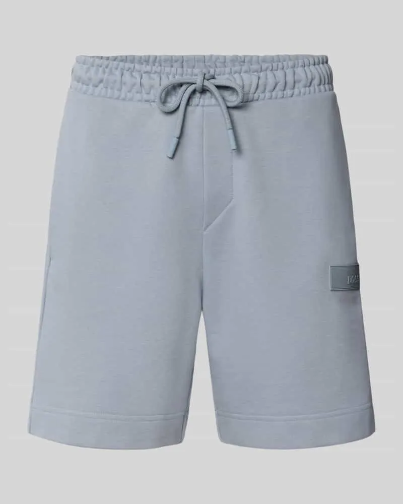 HUGO BOSS Regular Fit Sweatshorts aus Baumwoll-Mix Modell 'JT_SHORTS Rauchblau