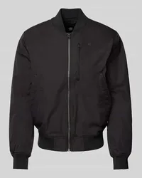 G-STAR RAW Bomberjacke mit gerippten Abschlüssen Black