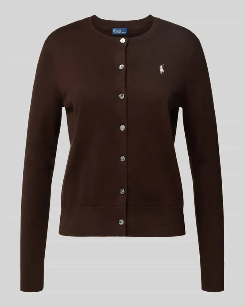 Ralph Lauren Strickjacke mit Logo-Stitching Schoko
