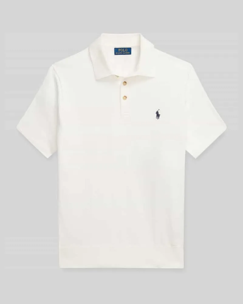 Ralph Lauren Regular Fit Poloshirt aus reiner Baumwolle Offwhite