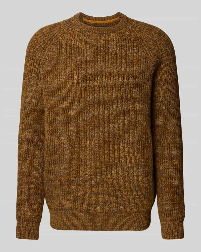 Barbour Regular Fit Strickpullover aus reiner Wolle Gold