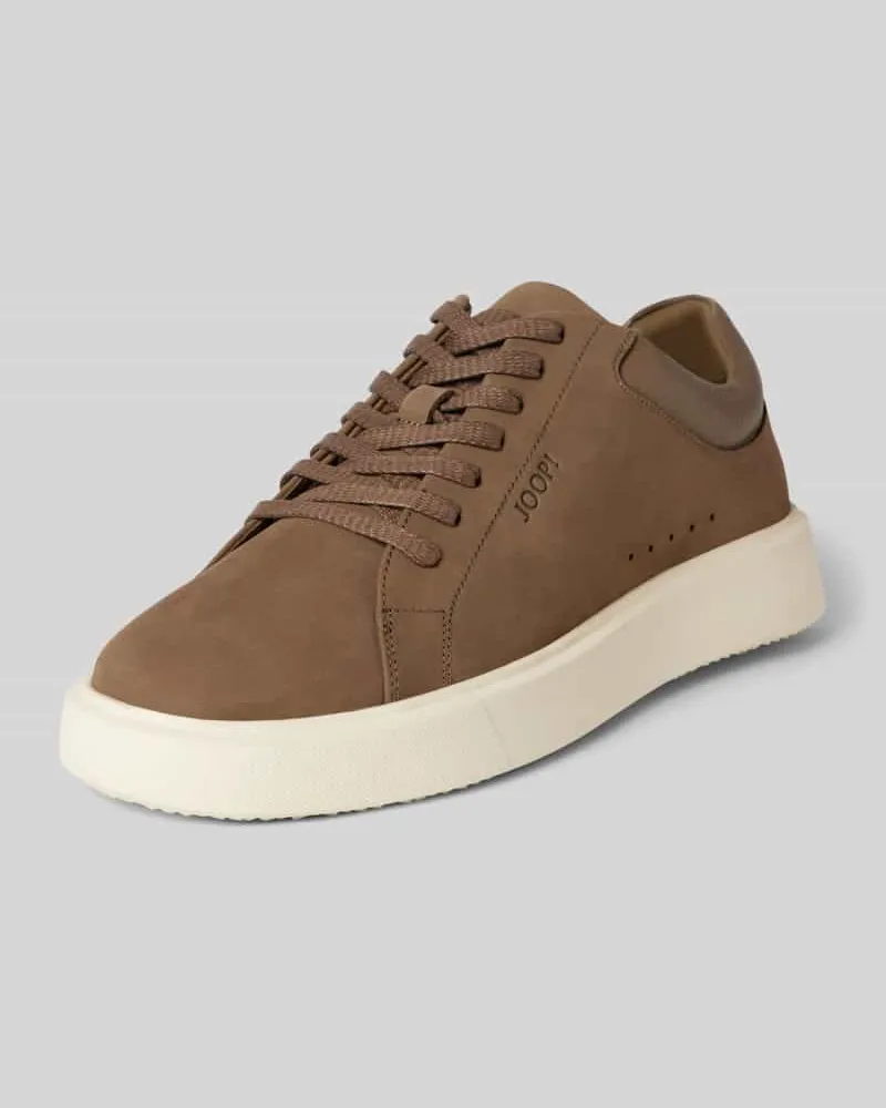 JOOP! Ledersneaker mit Label-Prägung Modell 'piola stampa largo Beige