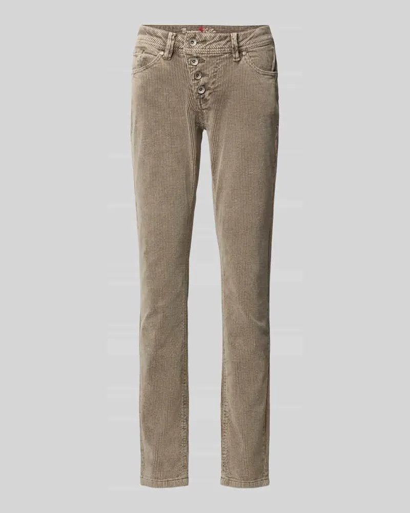 Buena Vista Slim Fit Cordhose aus Baumwoll-Mix Beige