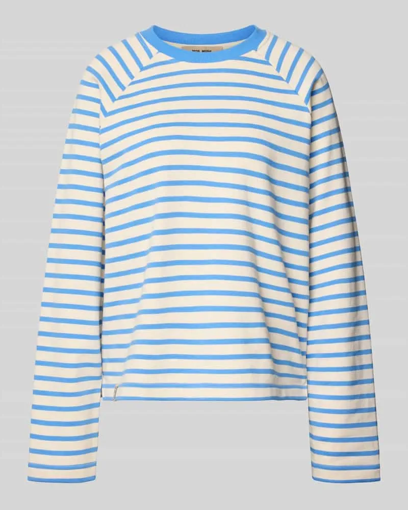Mos Mosh Sweatshirt mit Raglanärmeln Modell 'Lidy Bleu