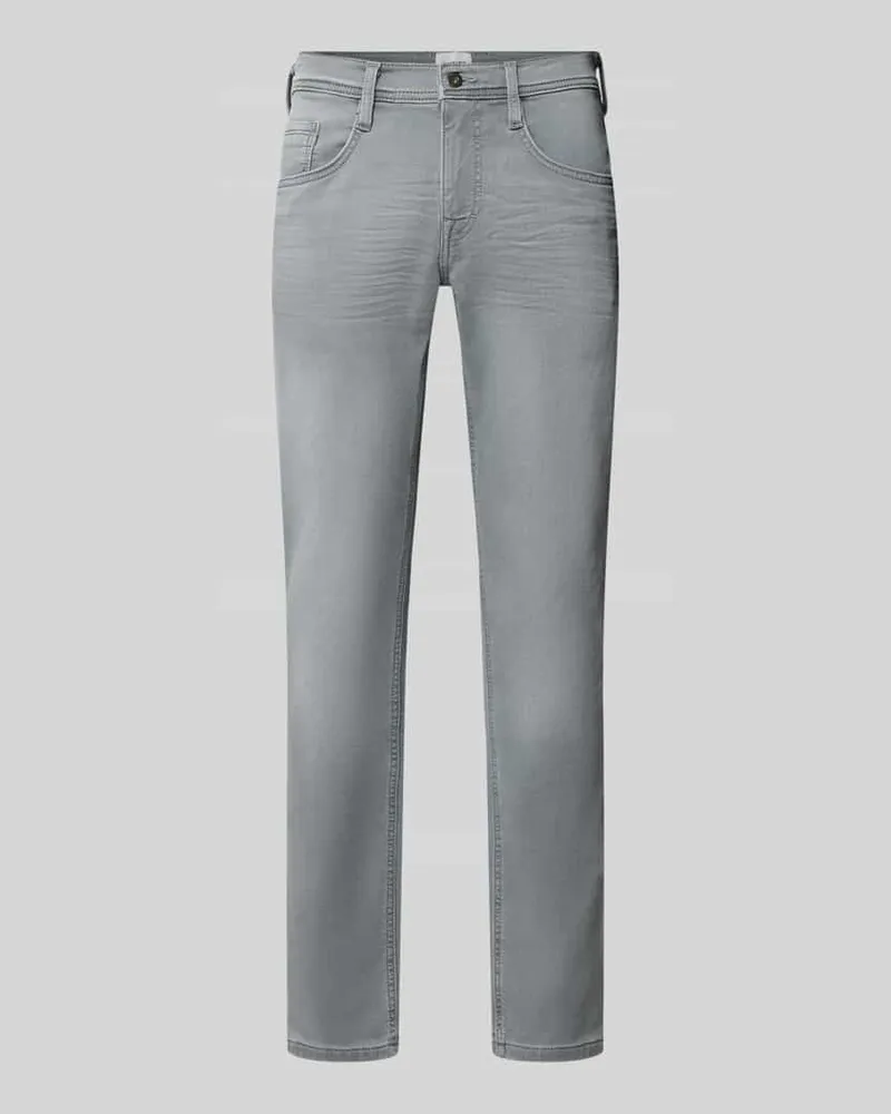 Mustang Slim Fit Jeans mit Eingrifftaschen Modell 'Oregon Hellgrau
