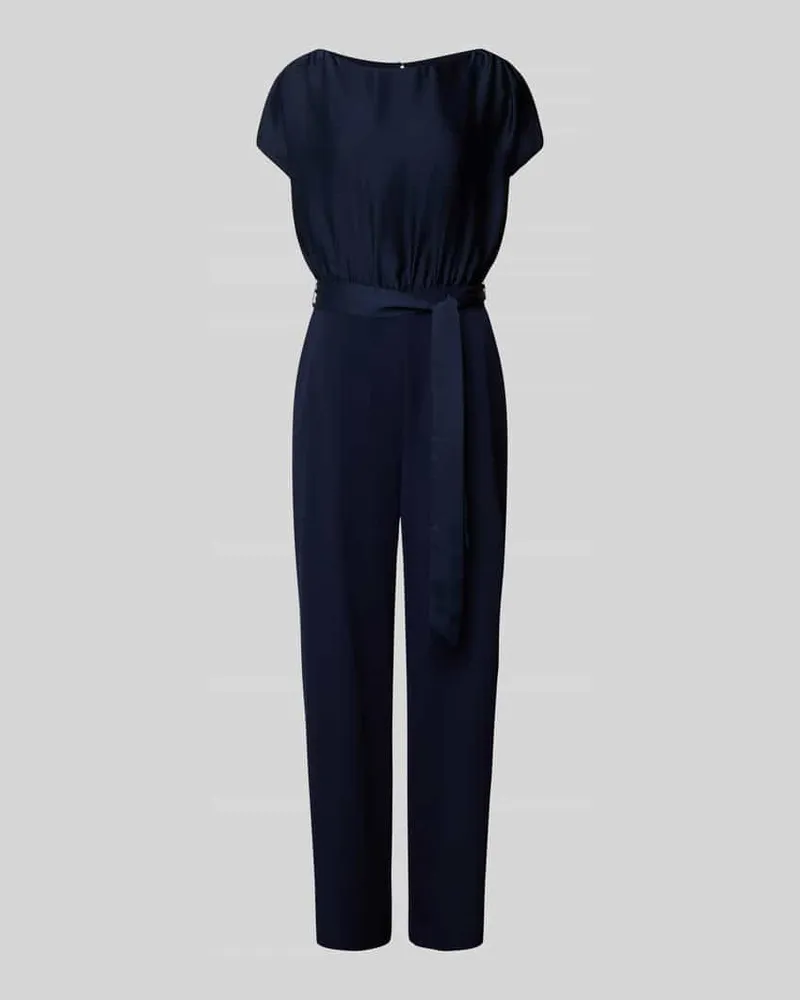 Swing Jumpsuit mit Rundhalsausschnitt Marine
